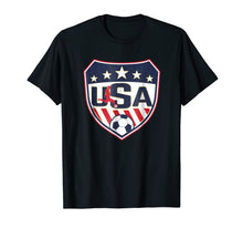 Load image into Gallery viewer, Vintage Soccer Shirt Usa Shield Soccer Player Silhouette