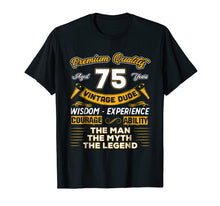 Load image into Gallery viewer, Funny shirts V-neck Tank top Hoodie sweatshirt usa uk au ca gifts for Vintage Dude The Man Myth Legend 75 Yrs 75th Birthday Shirt 235070