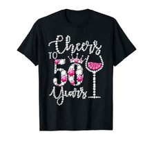 Load image into Gallery viewer, Cheers to 50 Years T-shirt 50th Birthday diamond wine Crown 168301