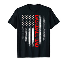 Load image into Gallery viewer, Vintage Usa American Flag Proud Baseball Dad Player T-Shirt
