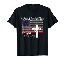 Load image into Gallery viewer, I Stand For The Flag, I Kneel At The Cross T-Shirt