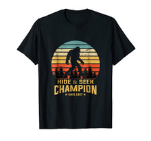 Load image into Gallery viewer, Hide And Seek World Champion T-Shirt Bigfoot Retro Vintage
