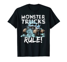 Load image into Gallery viewer, Funny shirts V-neck Tank top Hoodie sweatshirt usa uk au ca gifts for Monster Trucks Rule Shirt for Boys 224050