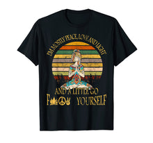 Load image into Gallery viewer, Yoga Tattoo Women T-Shirt I'm Mostly Peace Love And Light T-Shirt