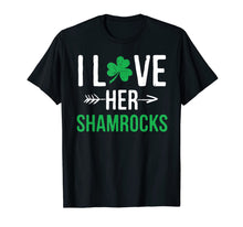Load image into Gallery viewer, I Love Her Shamrocks TShirt St Patrick's Day Couples Gifts175306