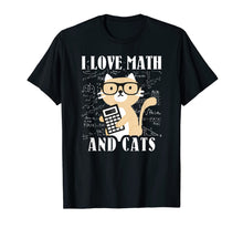 Load image into Gallery viewer, Funny shirts V-neck Tank top Hoodie sweatshirt usa uk au ca gifts for Math Kitty Cat I Love Math And Cats Mathematics Math Gifts T-Shirt 470777