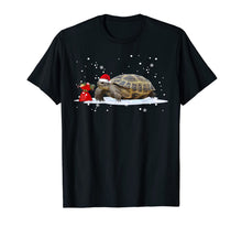 Load image into Gallery viewer, Funny shirts V-neck Tank top Hoodie sweatshirt usa uk au ca gifts for Funny Russian Tortoise Christmas T-Shirt Santa Hat Animal T-Shirt 1018318