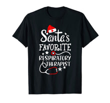 Load image into Gallery viewer, Santa's Favorite Respiratory Therapist Christmas Crew T-Shirt