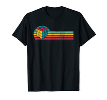 Load image into Gallery viewer, Vintage Style Rubik Cube Silhouette Retro 80s Games Gift T-Shirt