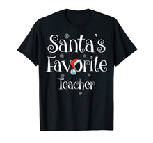 Load image into Gallery viewer, Santa's Favorite Teacher Job Xmas gifts T-Shirt