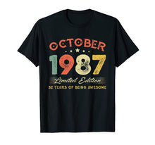 Load image into Gallery viewer, October 1987 32 Years Old Vintage 32nd Birthday Gifts T-Shirt