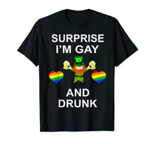 Load image into Gallery viewer, Surprise I'm Gay and Drunk Leprechaun LGBT St Patricks Day TShirt732875