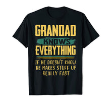 Load image into Gallery viewer, Funny Family Christmas Gifts Grandad Knows Everything T-Shirt-1672681
