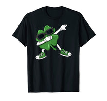 Load image into Gallery viewer, Dabbing Shamrock St Patrick's Day Funny Boys Girls Kids Dab TShirt100062