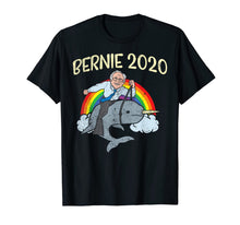 Load image into Gallery viewer, Bernie 2020 Sanders Riding Narwhal Rainbow Funny President T-Shirt-2267297