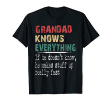Load image into Gallery viewer, Grandad Knows Everything - Christmas Grandpa Gift T-Shirt-1949956