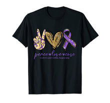 Load image into Gallery viewer, Peace - Love - Cure Crohn and Colitis Awareness Gift T-Shirt-1179952