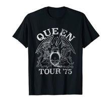 Load image into Gallery viewer, Queen Official Tour 75 Crest Logo T-Shirt 22132