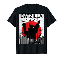 Load image into Gallery viewer, Funny shirts V-neck Tank top Hoodie sweatshirt usa uk au ca gifts for Vintage Catzilla - Japanese Cat Style - Retro Sunset Kitten T-Shirt 1024285