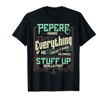 Load image into Gallery viewer, Mens Pepere Knows Everything Funny Pepere Christmas Gifts T-Shirt-1701851