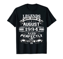 Load image into Gallery viewer, Vintage 25th Birthday August 1994 Shirt 25 Years Old Gift 771928