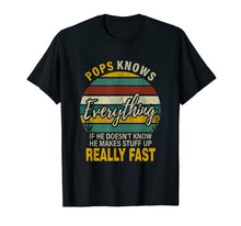 Load image into Gallery viewer, Mens Mens Pops Know Everything Grandpa Christmas Gifts T-Shirt-1685560