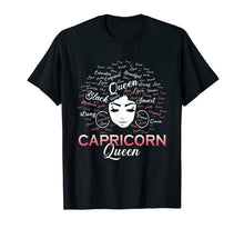Load image into Gallery viewer, Black Women Capricorn Queen January Birthday T-Shirt-1070320
