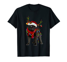 Load image into Gallery viewer, Santa Pug reindeer Light Christmas gifts T-Shirt-1259960