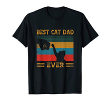 Load image into Gallery viewer, Mens Vintage Best Cat Dad Ever Bump Cat Lover Gifts T-Shirt-181039