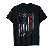 Load image into Gallery viewer, Patriotic Electrician American Flag Fathers Day Gift T-Shirt-623763