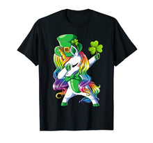 Load image into Gallery viewer, St Patricks Day Girls Dabbing Unicorn Leprechaun Lepricorn TShirt46860