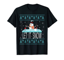 Load image into Gallery viewer, Cocaine Snowman let it snow funny christmas ugly sweater T-Shirt-1764388