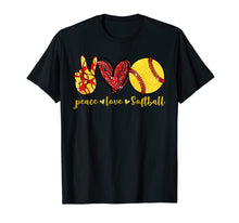 Load image into Gallery viewer, Peace Love Softball Cute Softball Lovers Gifts TShirt400622