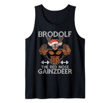 Load image into Gallery viewer, Brodolf The Red Nose Gainzdeer Tee Merry Liftmas Christmas Tank Top-1532895