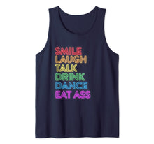 Load image into Gallery viewer, Smile Laugh Talk Drink Dance Eat Ass LGBT Gay Pride Tank Top