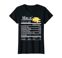 Load image into Gallery viewer, mac n cheese Thanksgiving Nutritional Facts Costume Matching T-Shirt