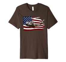 Load image into Gallery viewer, UH-1 Huey Helicopter T shirt American Flag usa Pilot T-Shirt 530647