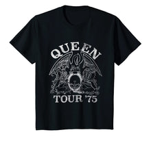 Load image into Gallery viewer, Queen Official Tour 75 Crest Logo T-Shirt 22132