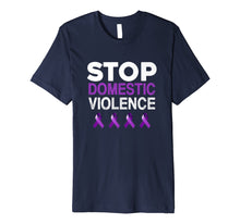 Load image into Gallery viewer, Funny shirts V-neck Tank top Hoodie sweatshirt usa uk au ca gifts for Purple Ribbon Shirt, Stop Domestic Violence T Shirts 2660572
