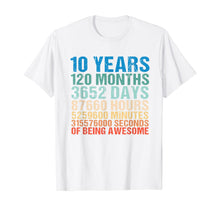 Load image into Gallery viewer, Funny shirts V-neck Tank top Hoodie sweatshirt usa uk au ca gifts for 10 Years Old 10th Birthday Vintage Retro 120 Months T-Shirt 234833