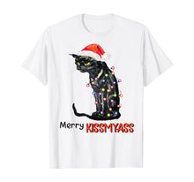 Load image into Gallery viewer, Merry Kissmyass Funny \Black Cat Christmas Tree Gifts T-Shirt