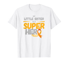 Load image into Gallery viewer, Funny shirts V-neck Tank top Hoodie sweatshirt usa uk au ca gifts for My Little Sister is a Super Hero MS Warrior - Awareness Day 3250183