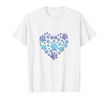 Load image into Gallery viewer, Funny shirts V-neck Tank top Hoodie sweatshirt usa uk au ca gifts for Paw Print Heartbeat T-Shirt Love Dogs 967617