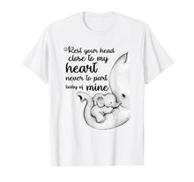 Load image into Gallery viewer, Funny shirts V-neck Tank top Hoodie sweatshirt usa uk au ca gifts for Baby Elephant Rest Your Head Close To My Heart Shirt 1498921