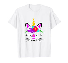 Load image into Gallery viewer, Funny shirts V-neck Tank top Hoodie sweatshirt usa uk au ca gifts for Unicorn Kitty Caticorn Face Kitten Tshirt | Cat Girls Gifts 2192559