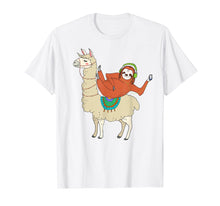 Load image into Gallery viewer, Funny shirts V-neck Tank top Hoodie sweatshirt usa uk au ca gifts for Funny Sloth riding llama T-shirt for men woman kid 5 colors 3056777
