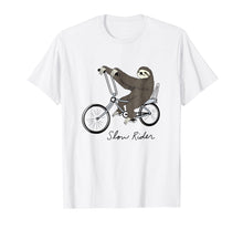 Load image into Gallery viewer, Funny shirts V-neck Tank top Hoodie sweatshirt usa uk au ca gifts for Slow Rider Sloth T-shirt Sloth Biking Shirt Funny Sloth Tee 257396