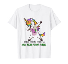 Load image into Gallery viewer, Funny shirts V-neck Tank top Hoodie sweatshirt usa uk au ca gifts for Brave strong Fearless Unicorn Muscular Dystrophy Shirt 2270599