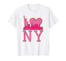 Load image into Gallery viewer, I Love Ny New York, Pink Heart, Liberty, Distressed, Women