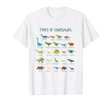Load image into Gallery viewer, Funny shirts V-neck Tank top Hoodie sweatshirt usa uk au ca gifts for Types Of Dinosaurs T-Shirt Cute Dinosaur Tee 306330